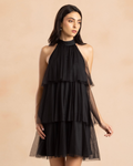 Mia Tulle Mini Dress in Black