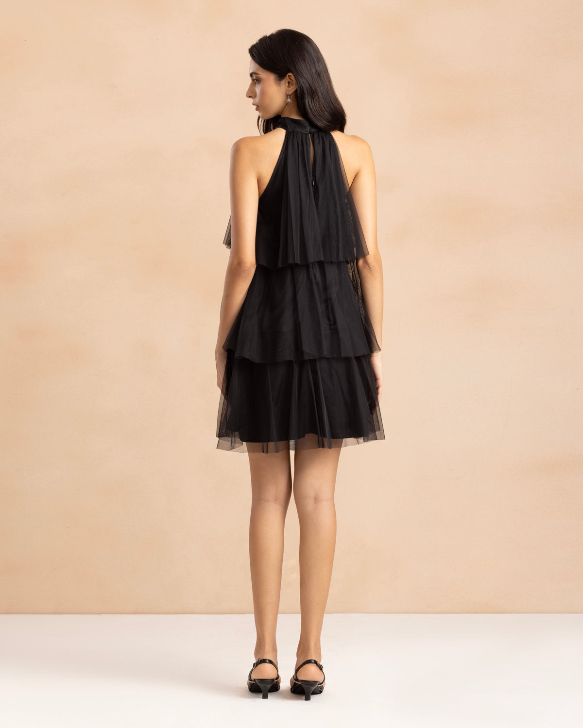 Mia Tulle Mini Dress in Black