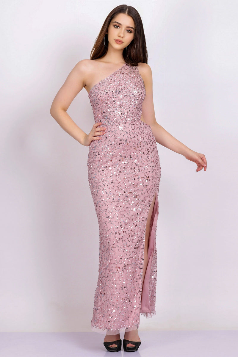 one-shoulder-sequin-dress-in-pink
