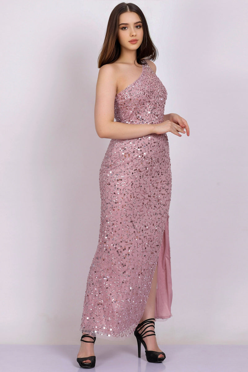 one-shoulder-sequin-dress-in-pink