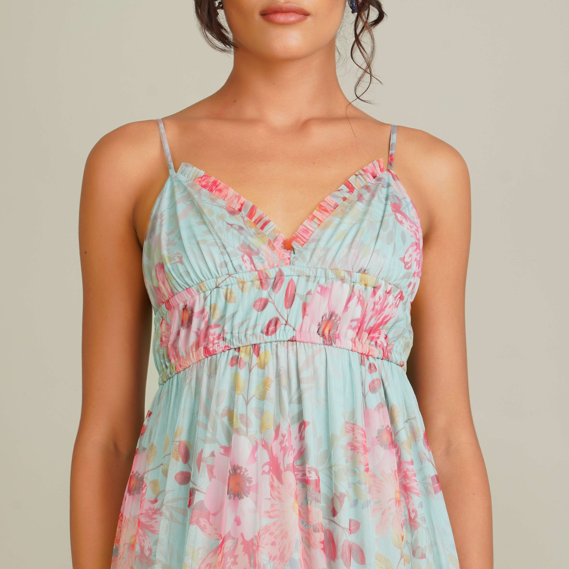 Nemy Maxi Dress in Mint Floral