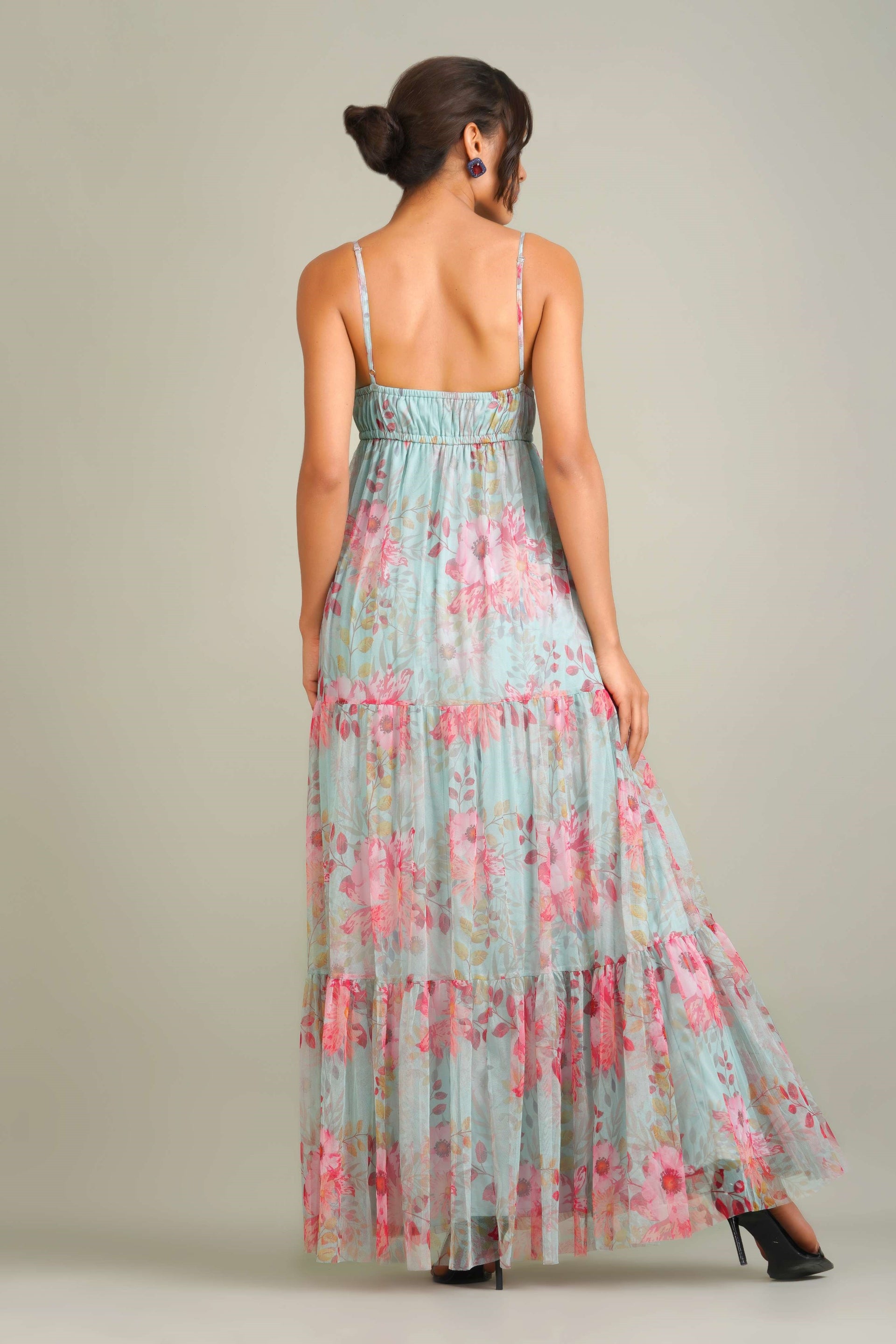 Nemy Maxi Dress in Mint Floral