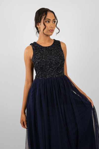 Lace and beads picasso maxi dress new arrivals