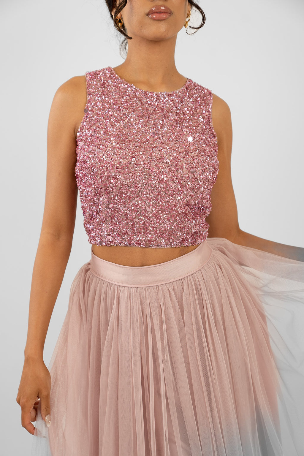Next pink sequin sales top