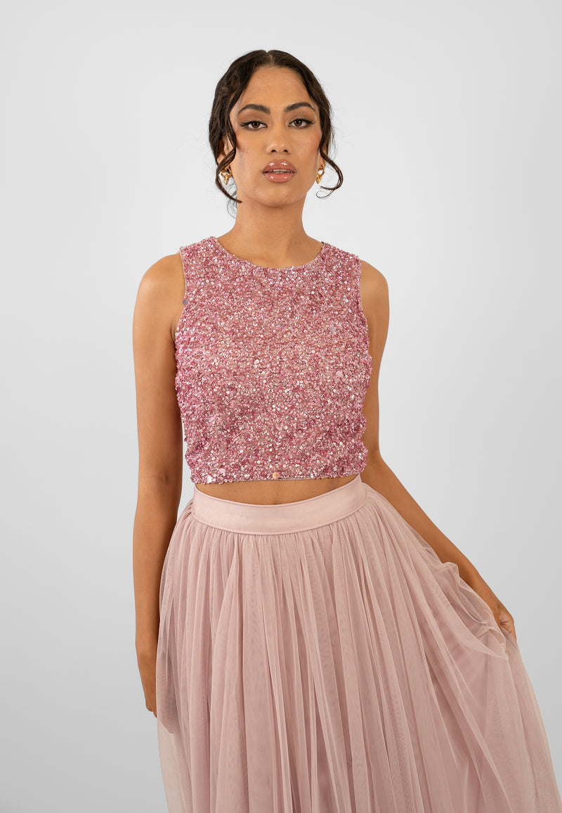 Picasso Pink Sequin Top