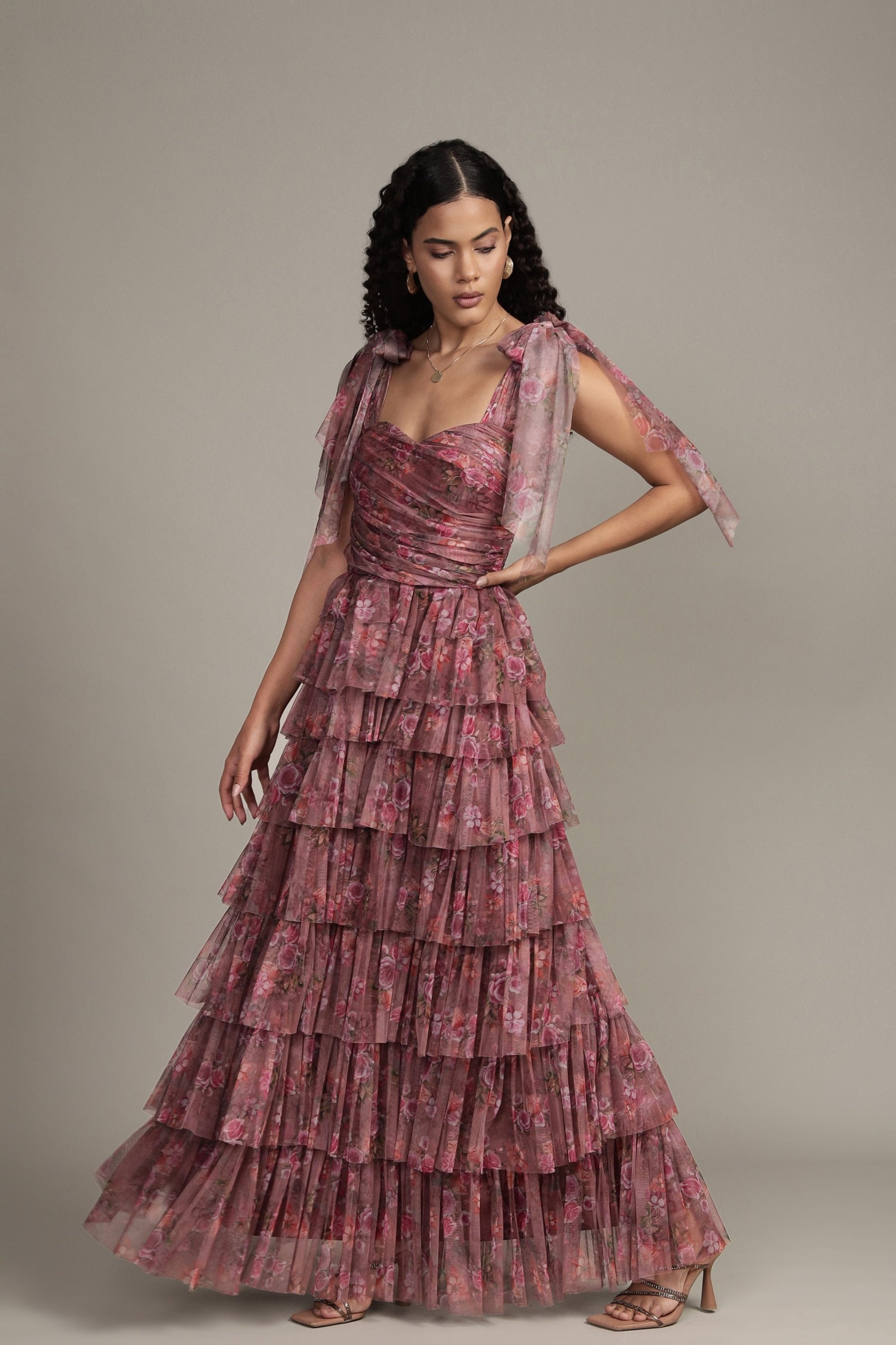 Roman Originals Floral Print Fitted Maxi Dress Uk Naomi Maxi Dress