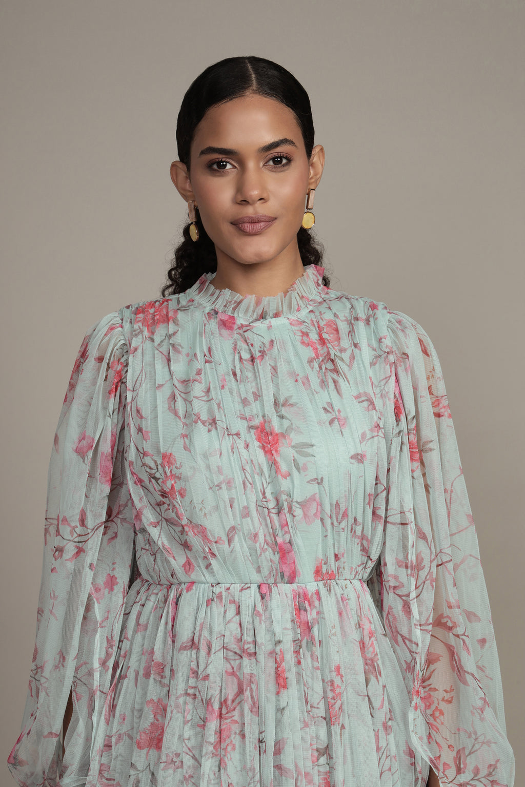Randee Mini Dress in Sage Print