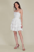 Roisin Cotton Broderie Mini Dress in White