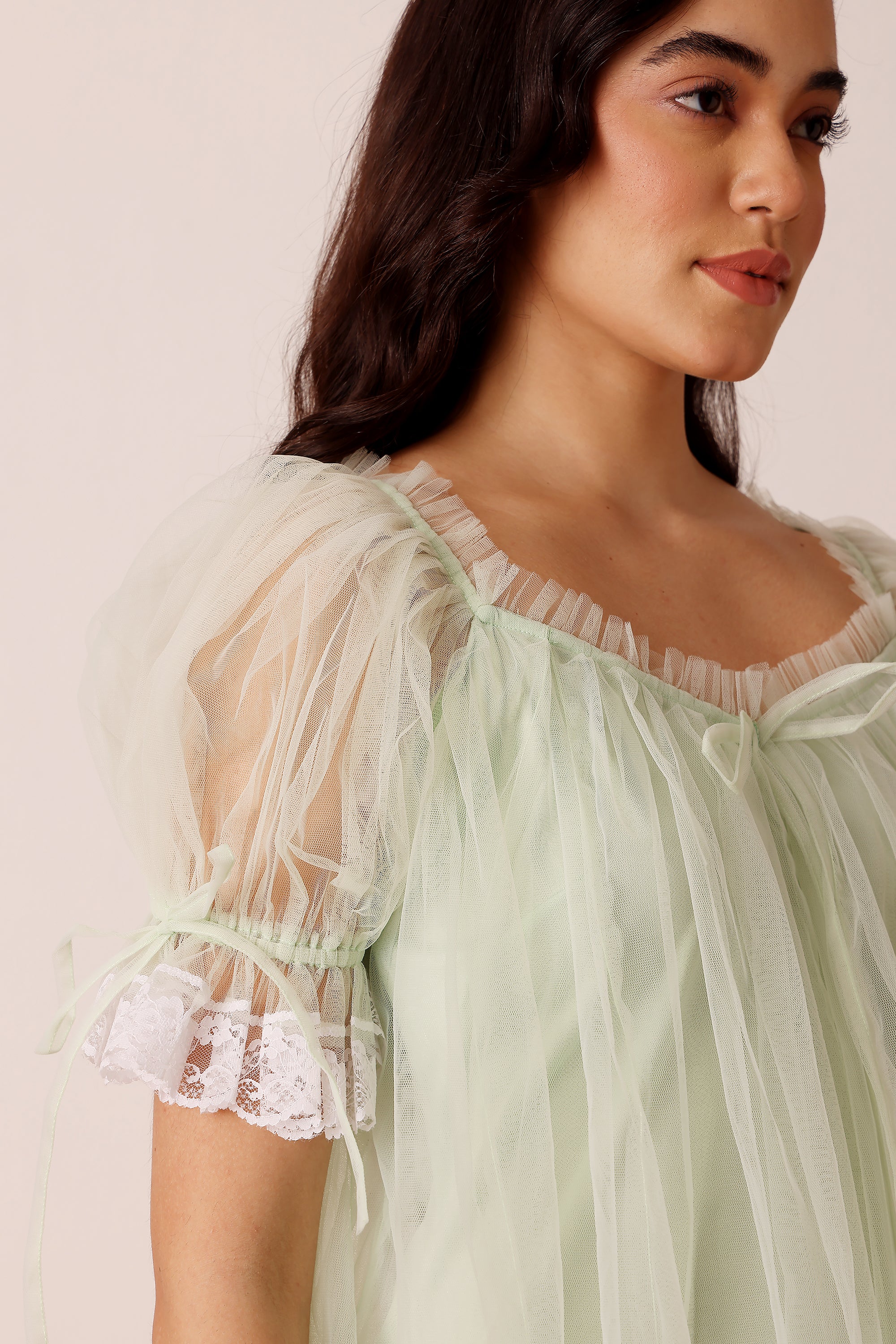 ivory mesh dress Ivory Lace Maxi Dress with Mesh Detail