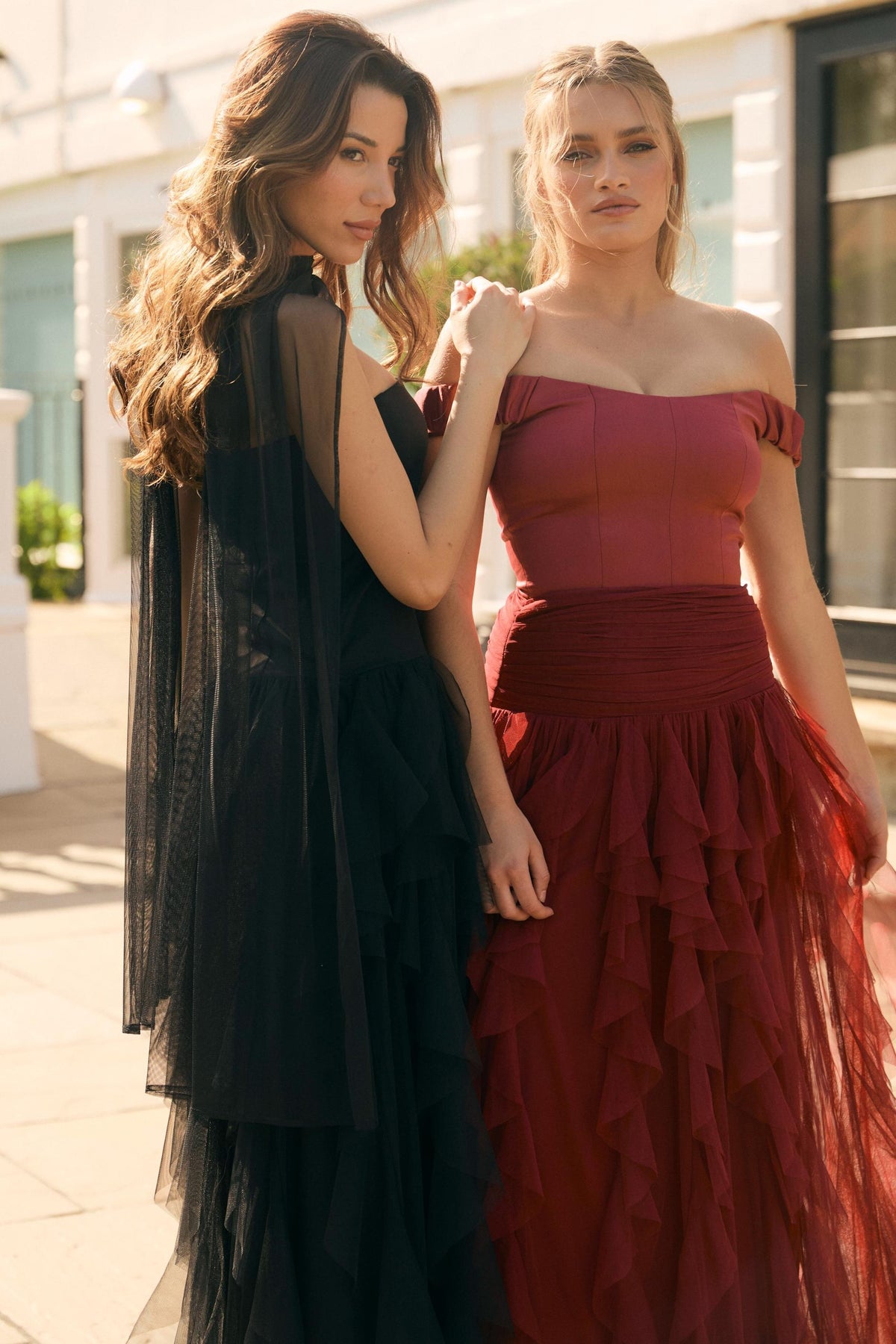 Twilight Strapless Maxi Dress With Scarf In Black INN27246BLK
