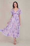 Shelby Tulle Maxi Dress in Lilac Floral