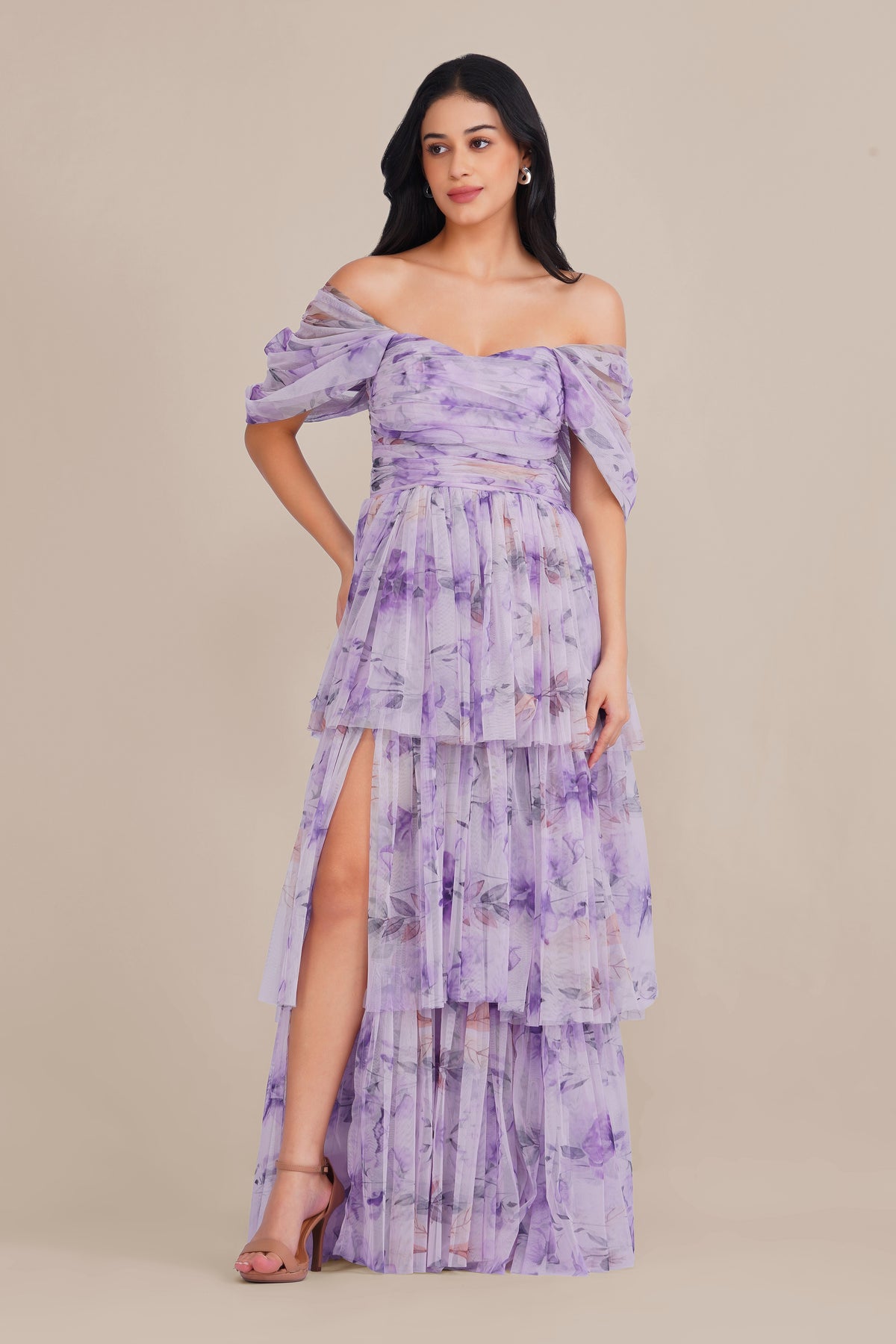 Ophelia Tulle Maxi Dress with Tie Detail in Sage Green – Lace & Beads