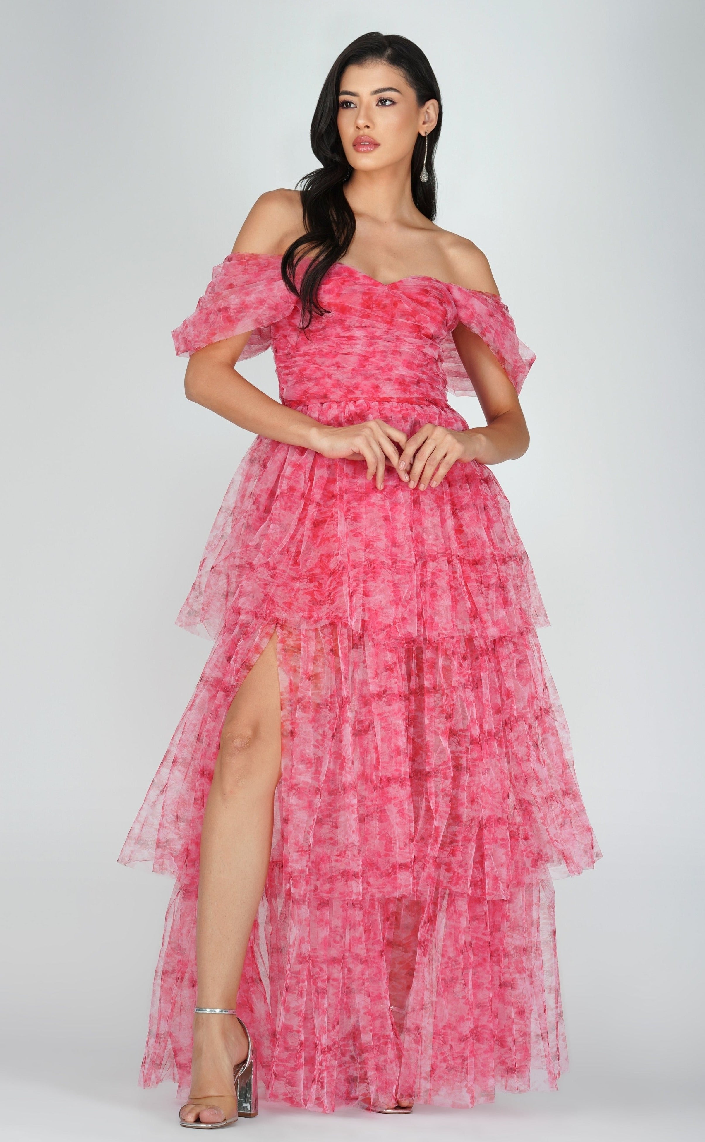 Red lace maxi deals