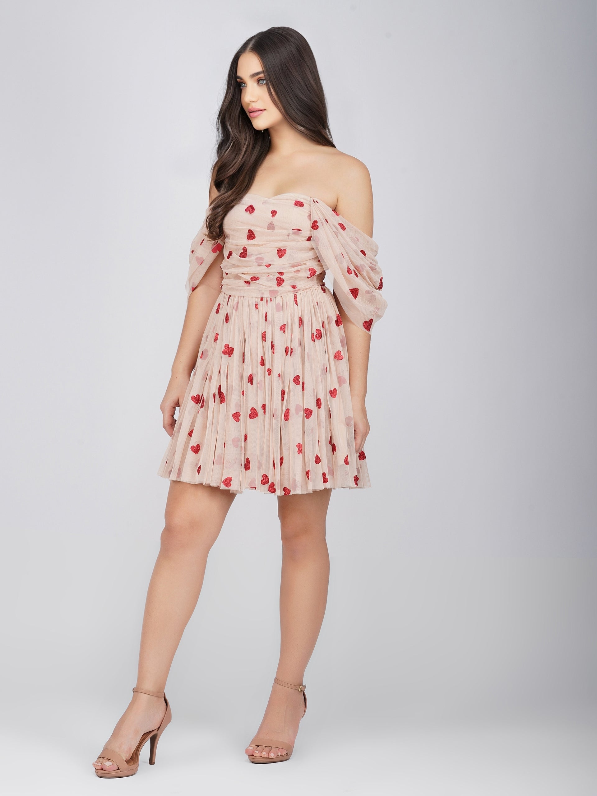 Sydney Red Heart Mini Dress