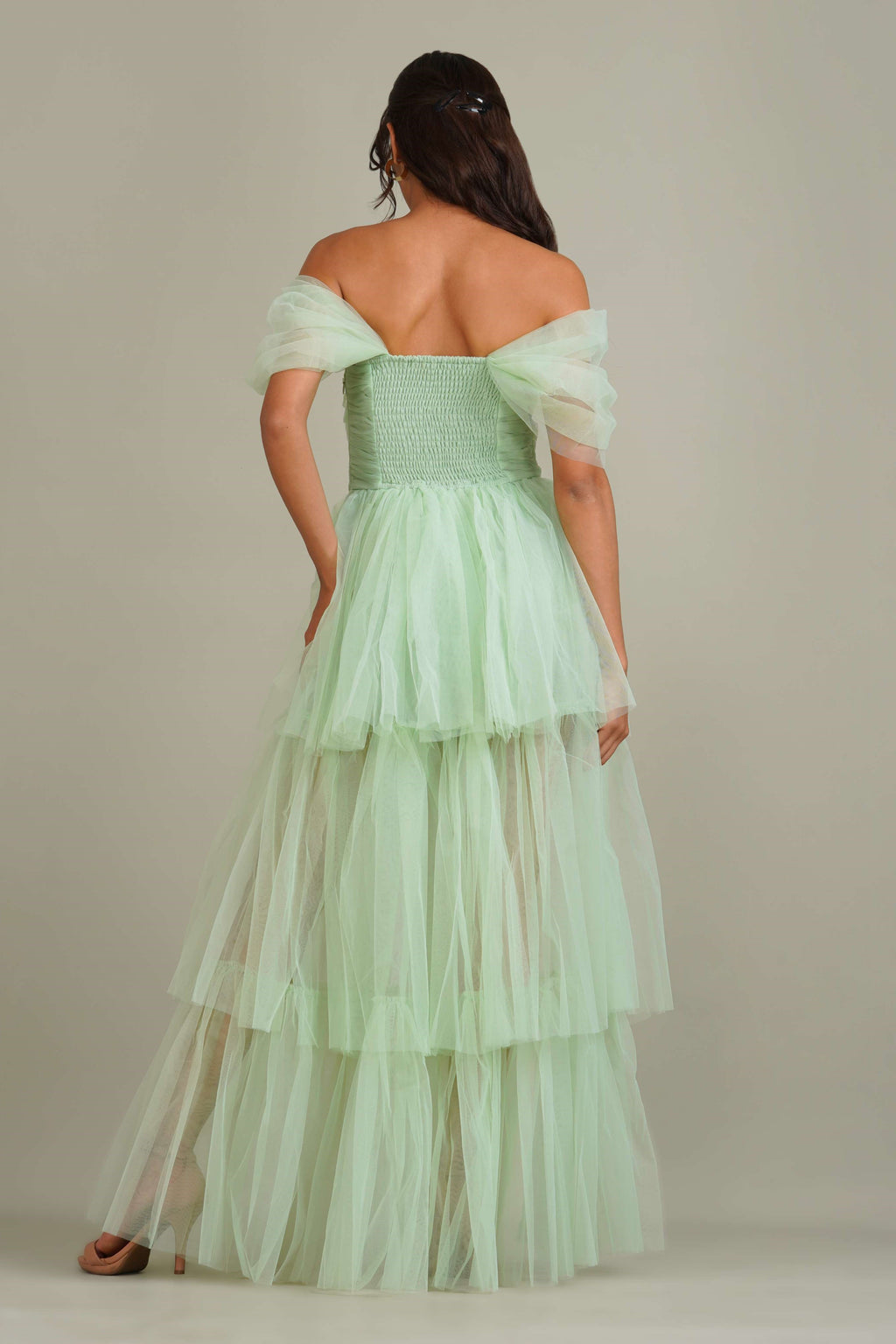 Sydney Tulle Maxi Dress in Sage