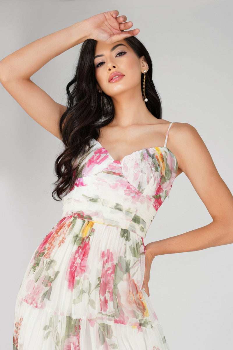 THEA - TEXTURED ELEGANCE JACQUARD MAXI DRESS