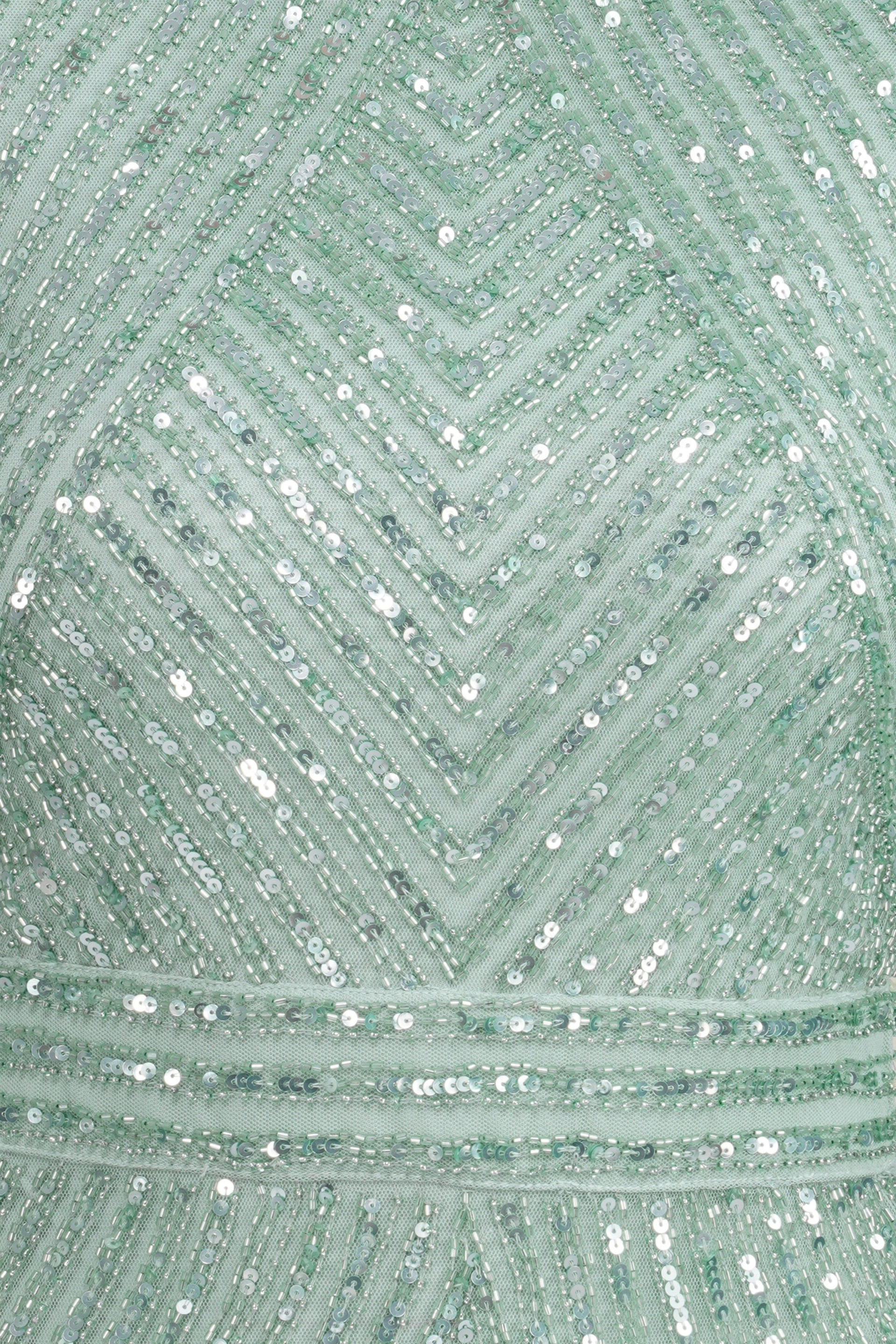 Tionara Embellished Maxi Dress in Mint