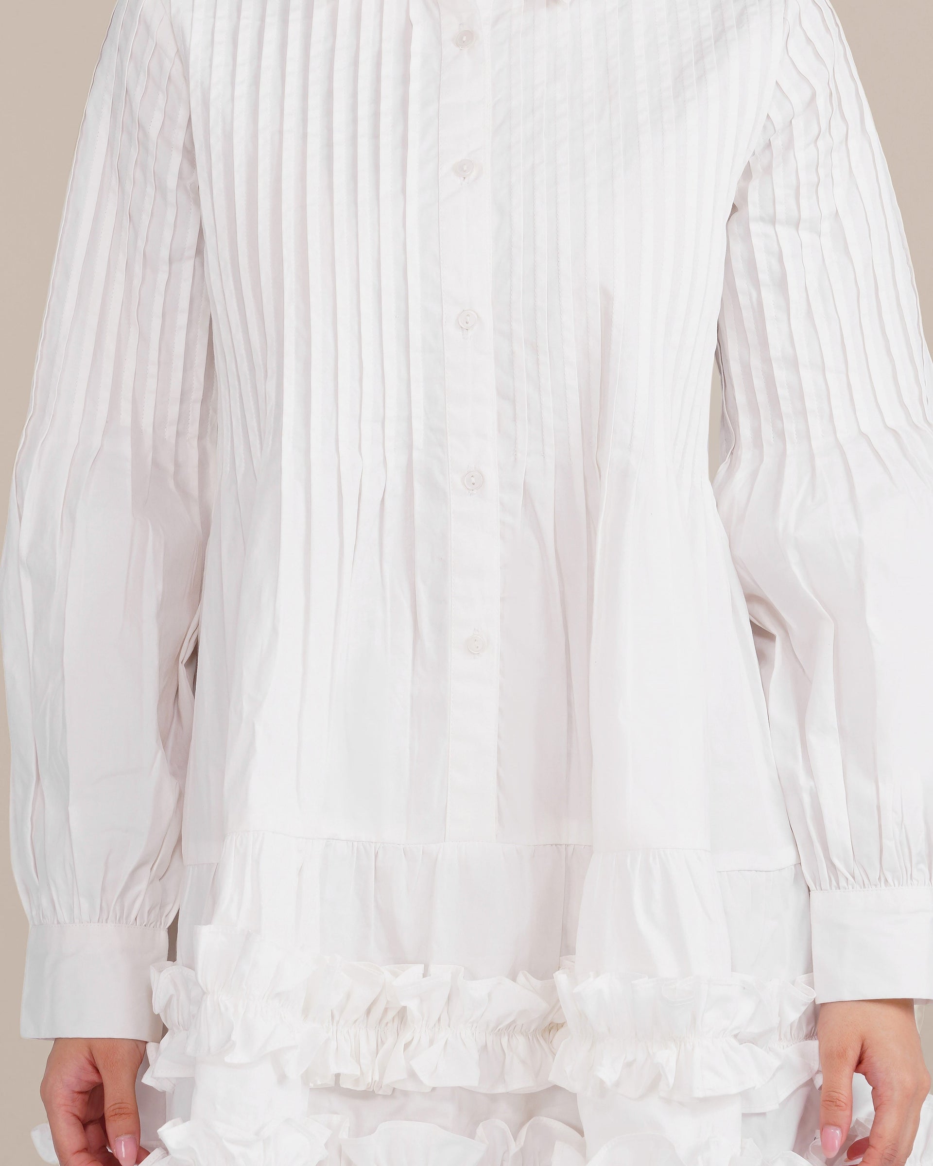 Tokyo Poplin Mini Dress in White