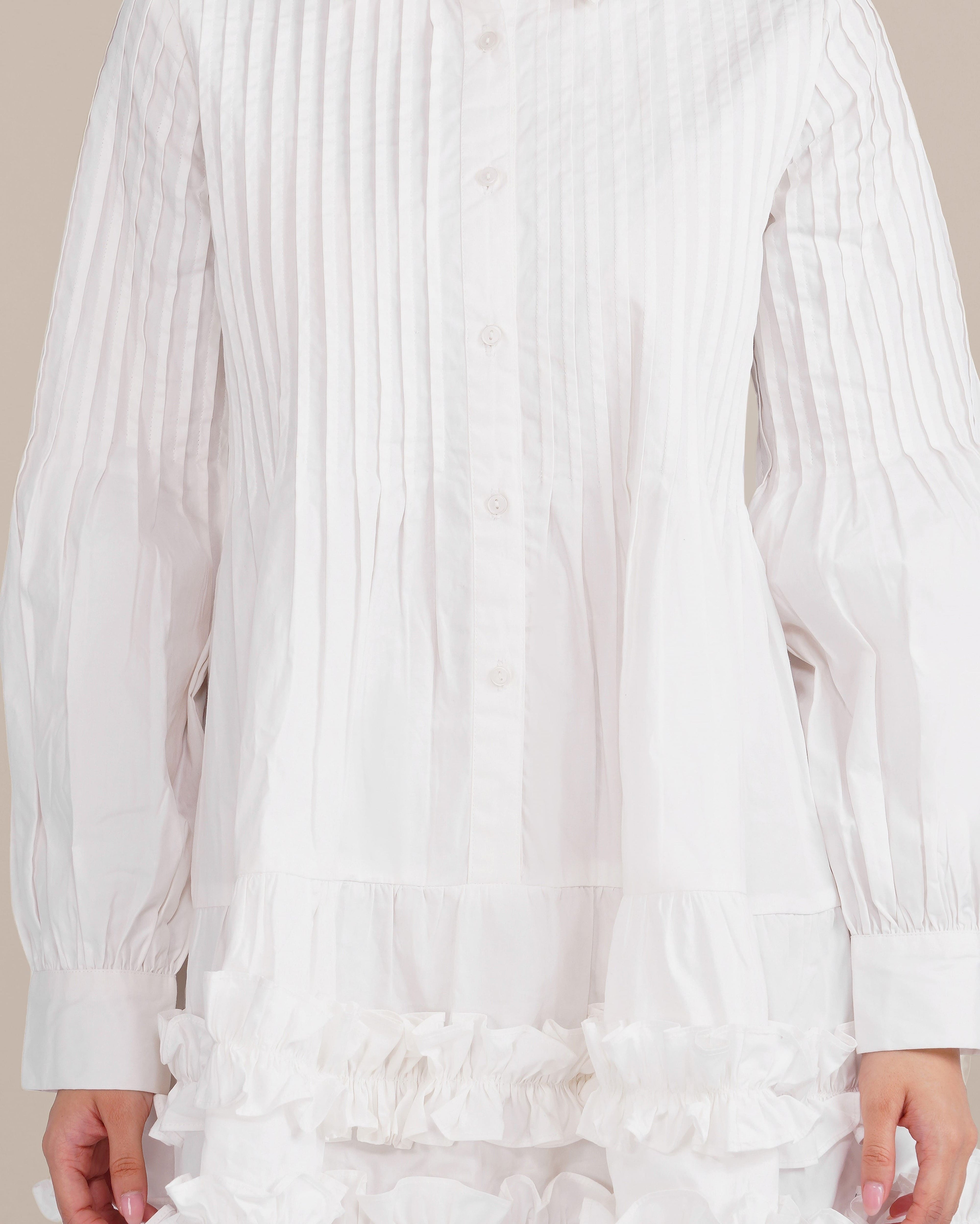 Tokyo Poplin Mini Dress in White