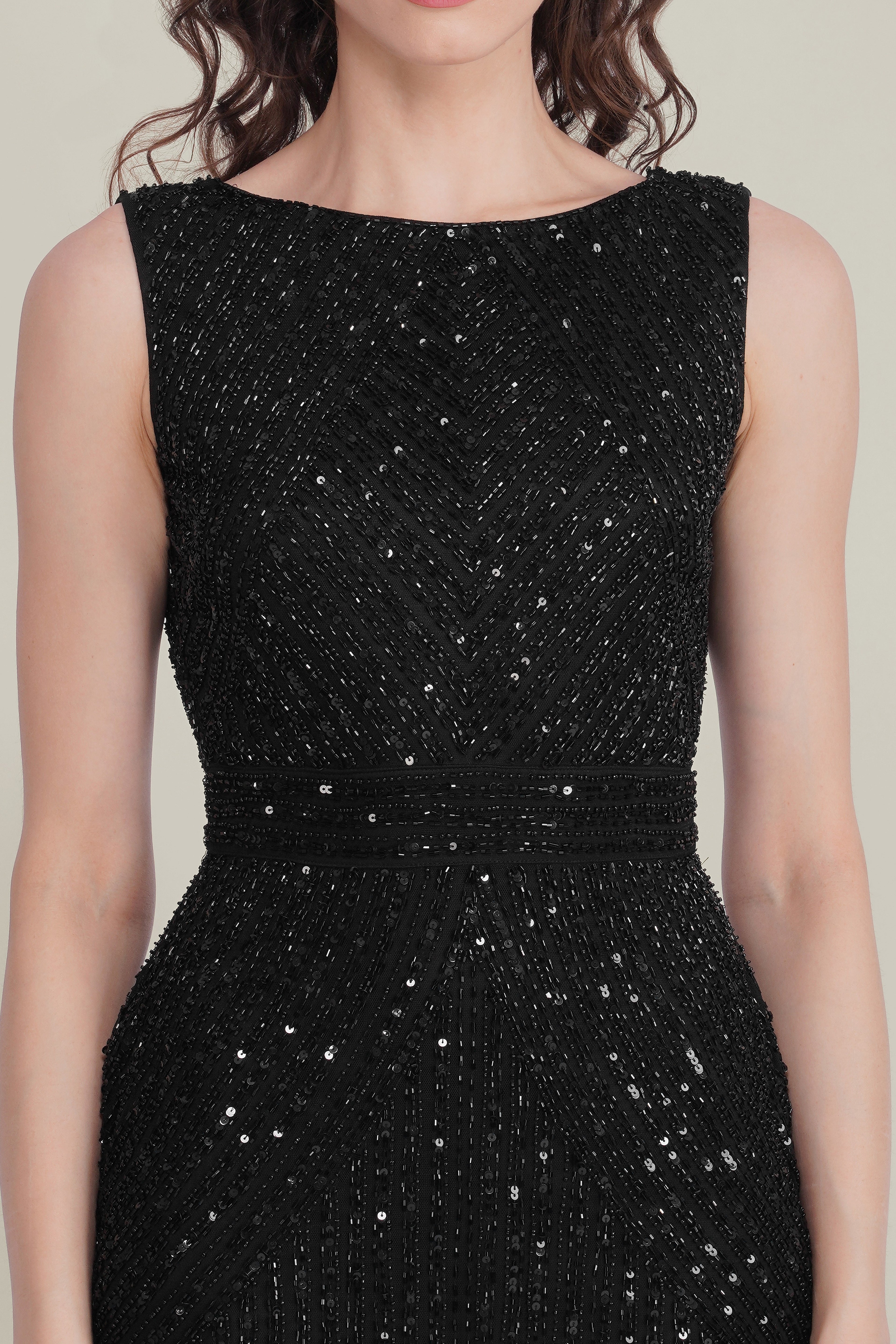 Tuvalu Embellished Maxi Dress in Black
