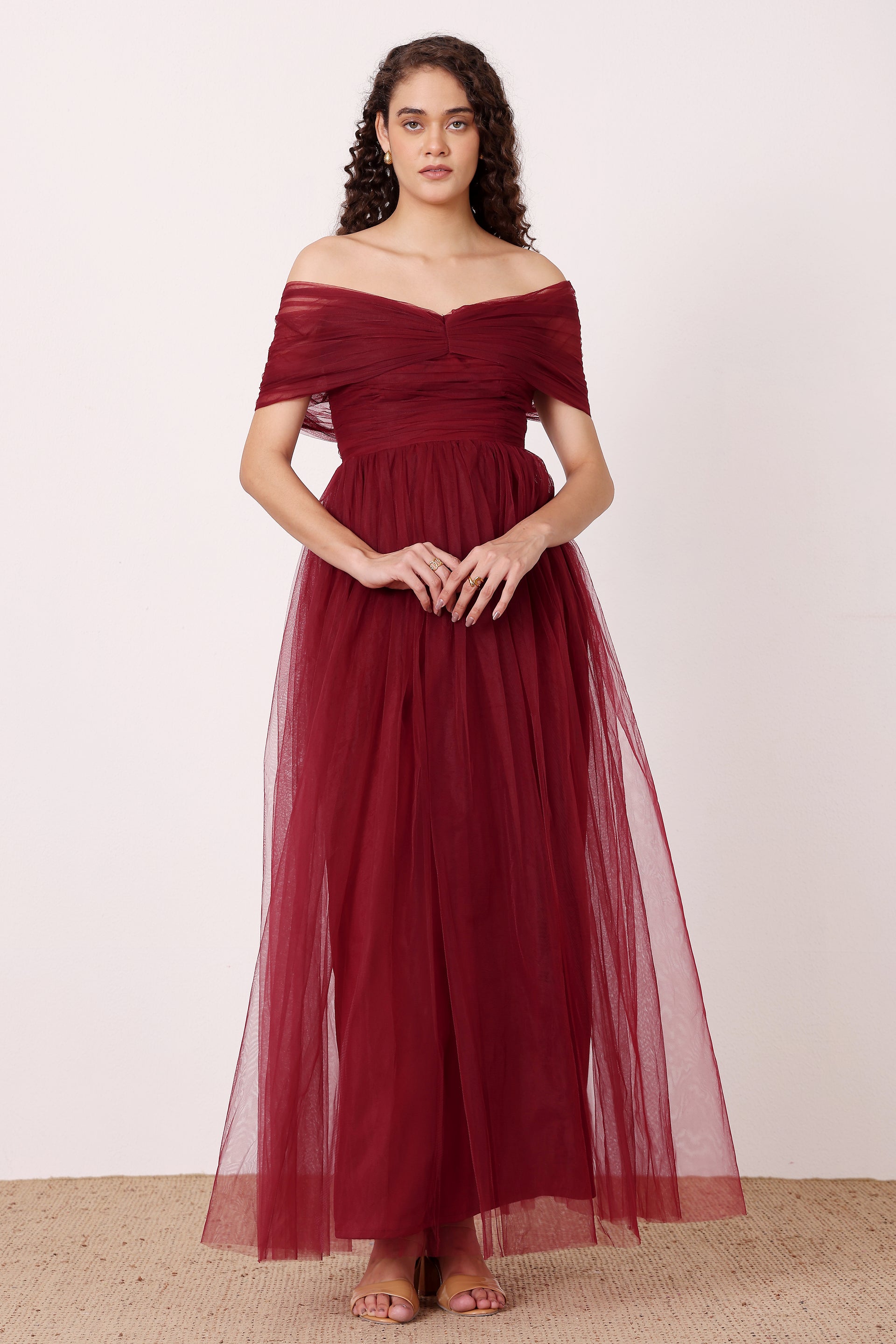 Gillian Maxi Dress in Wine