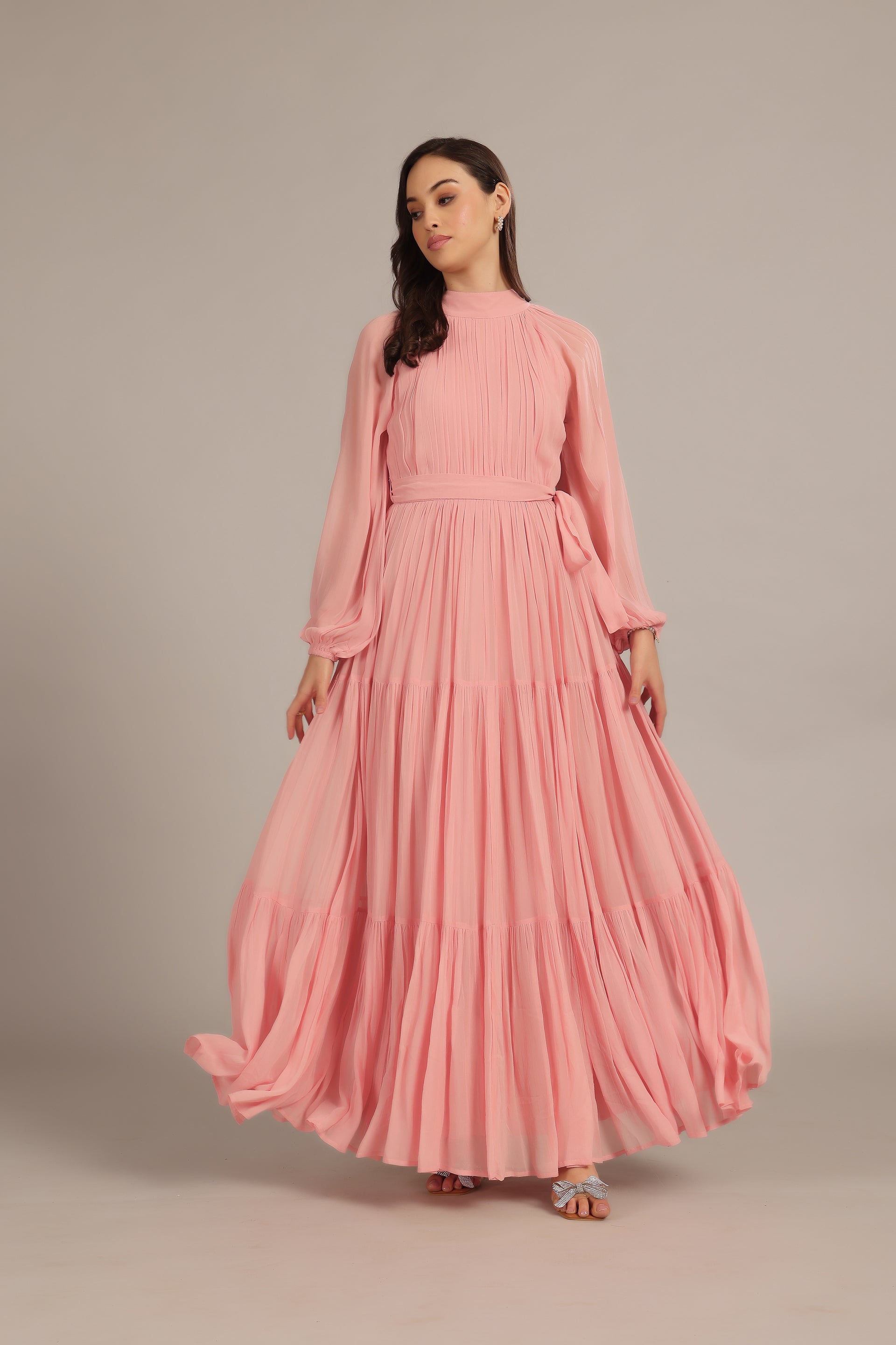 Violetta Maxi Dress in Dusty Pink