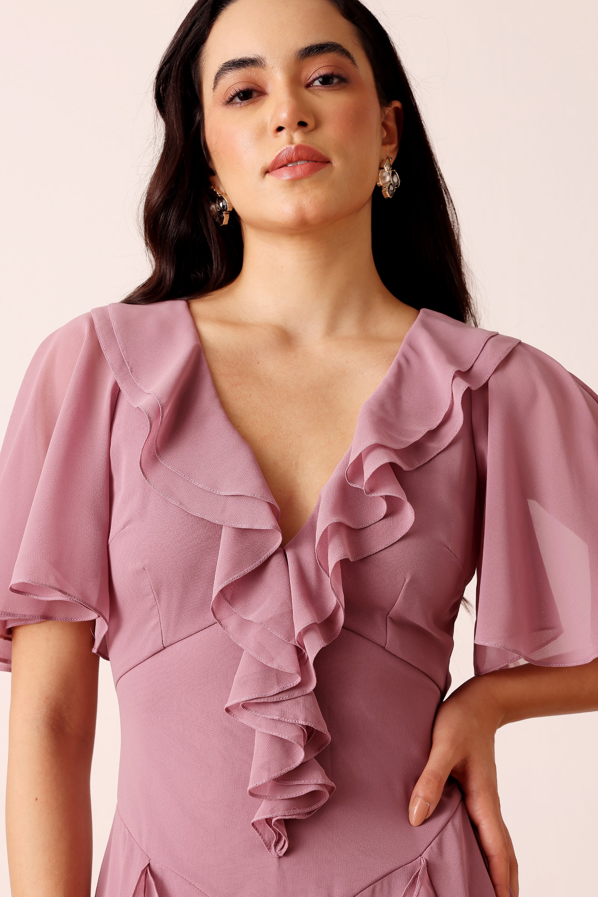 Hertia Maxi Dress in Dusty Lilac