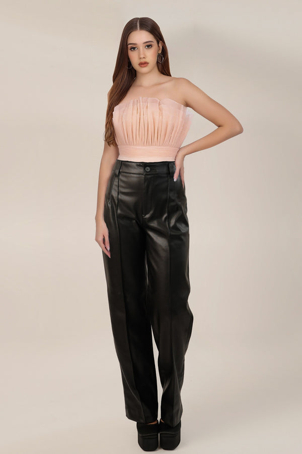 Nosh Tulle Bodysuit in Nude