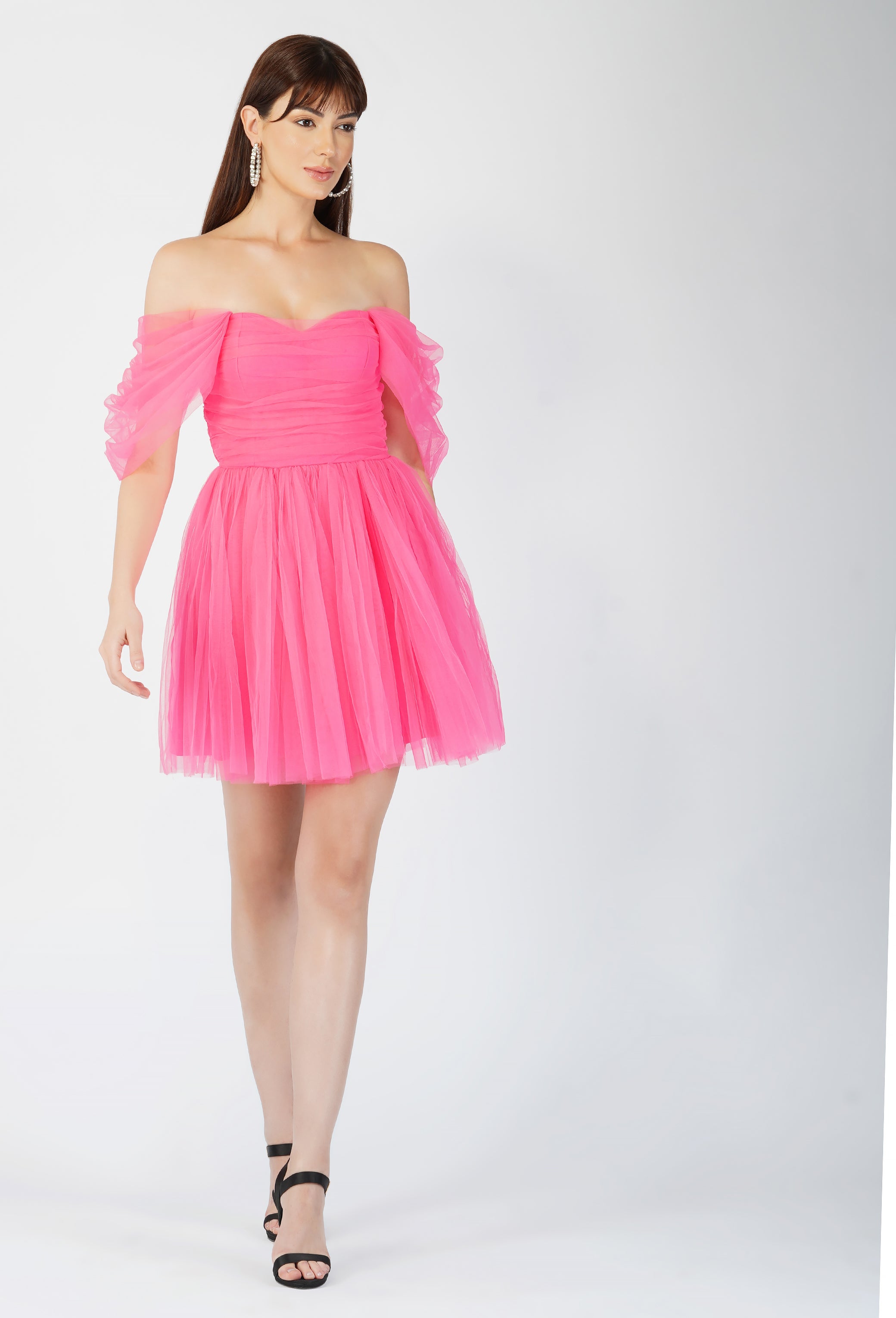 Sydney Pink Tulle Mini Dress