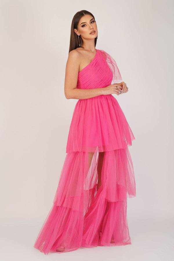 pink tulle dress