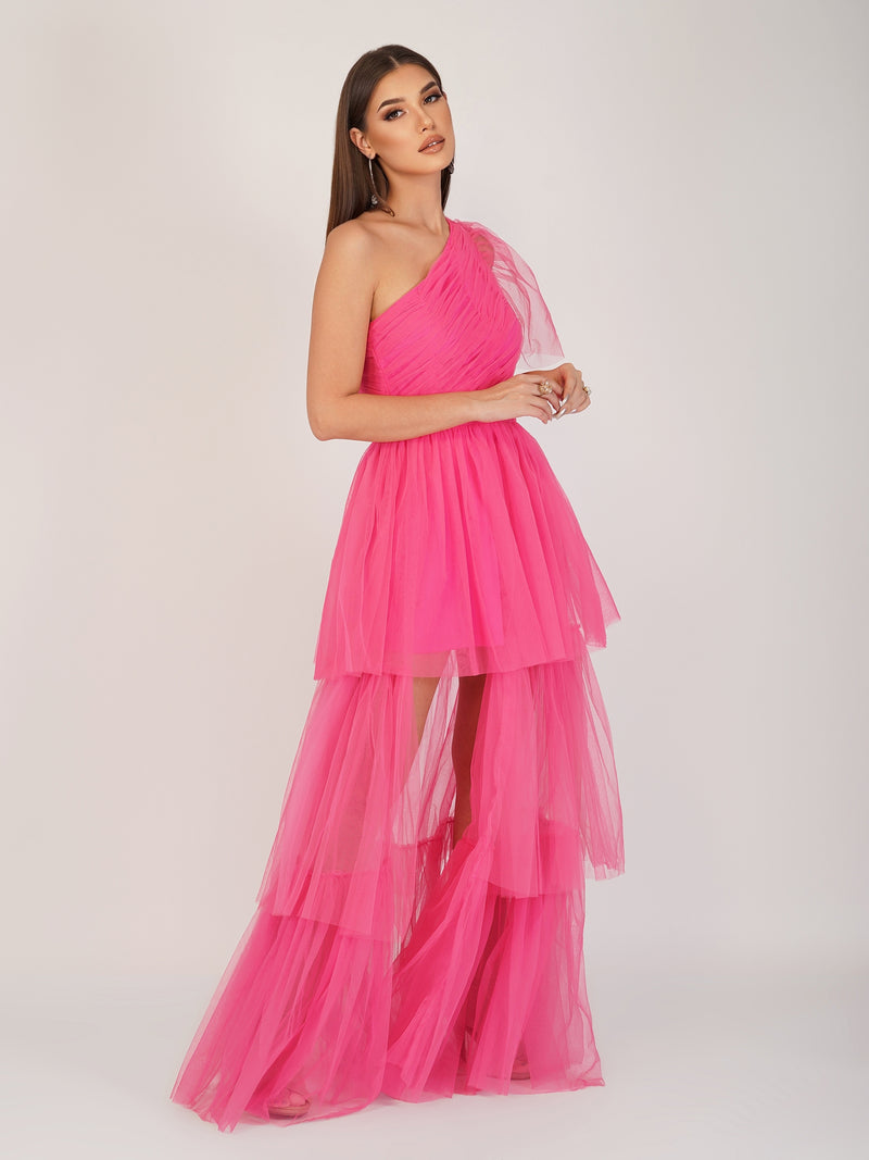 pink tulle dress