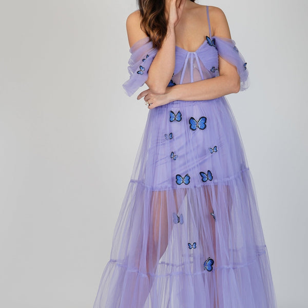 Maxi dress with butterflies discount