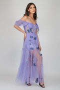 purple tulle dress