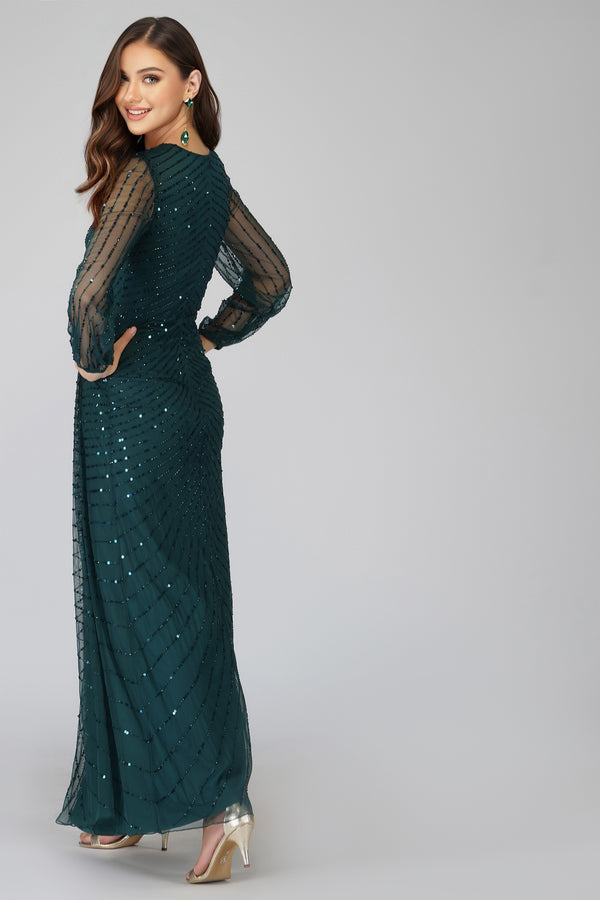 green bridesmaid dress
