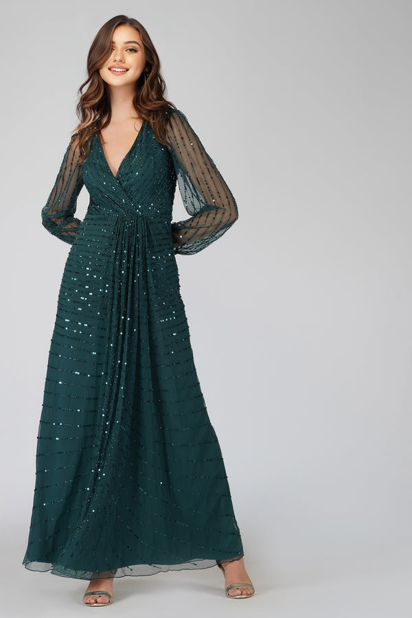 green bridesmaid dress
