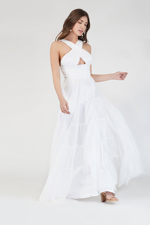 white maxi dress