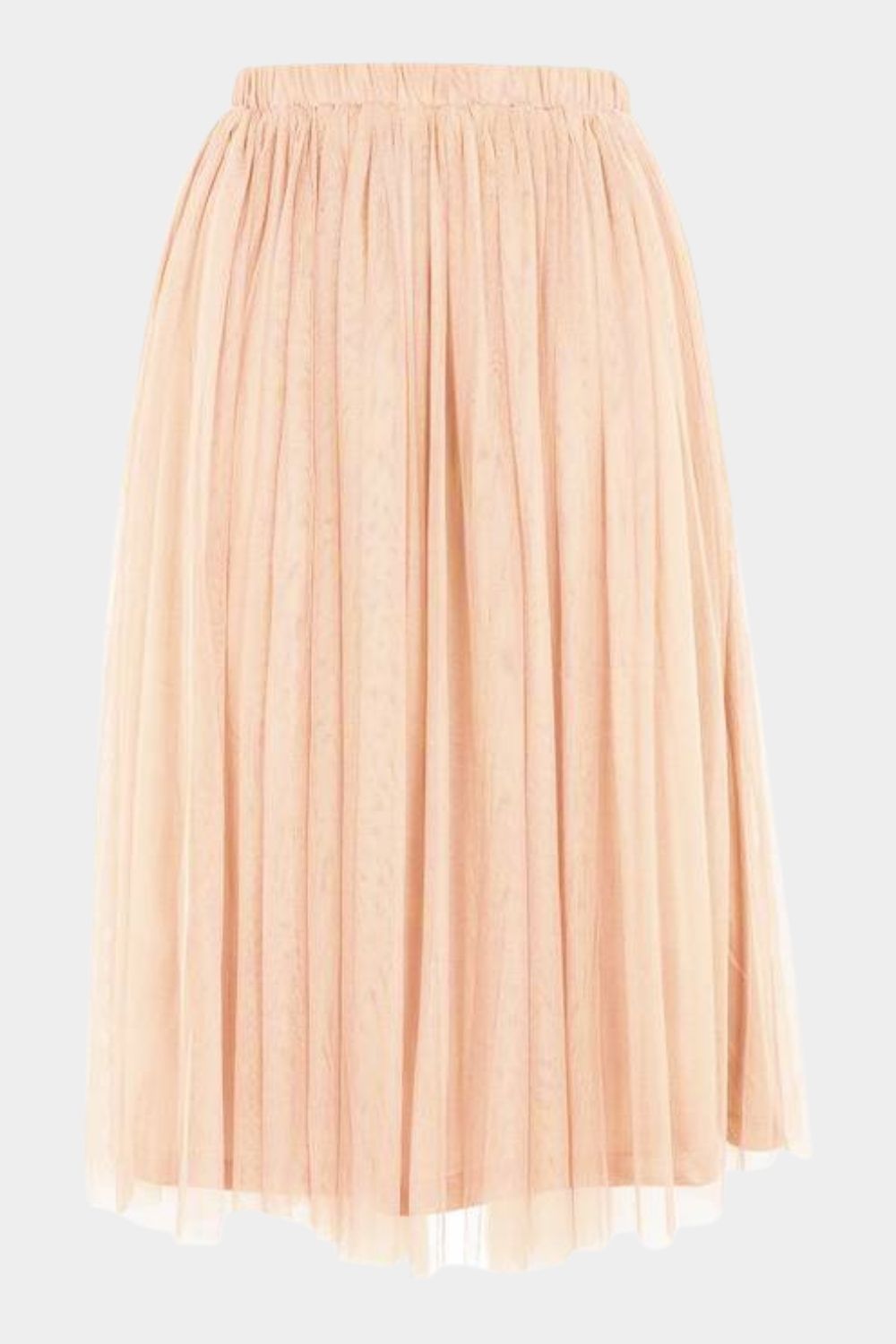 Merlin Nude Tulle Midi Skirt