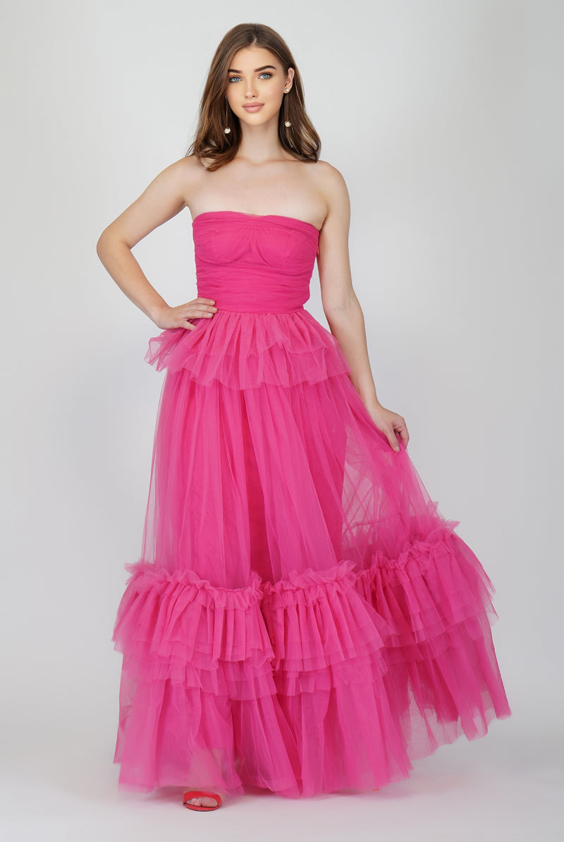 pink tulle dress