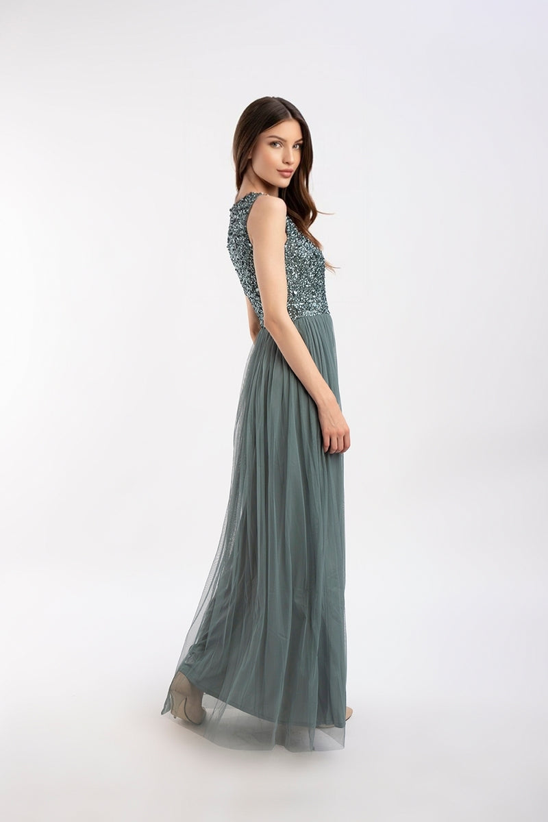 teal bridesmaid dress