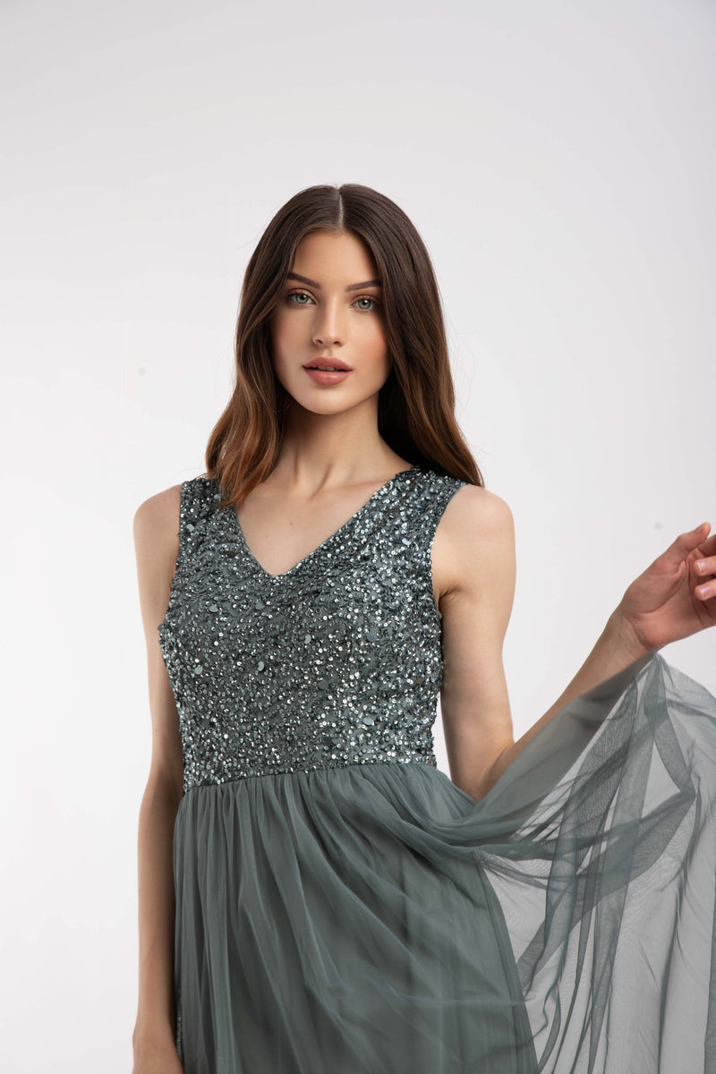 teal bridesmaid dress