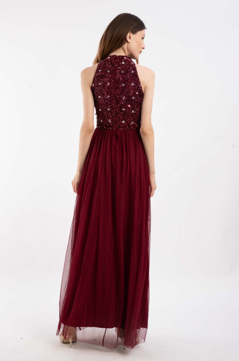 burgundy bridesmaid dress