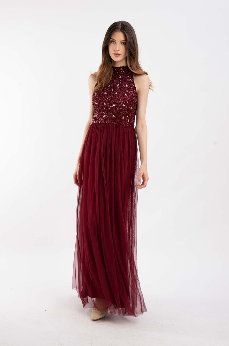 burgundy bridesmaid dress