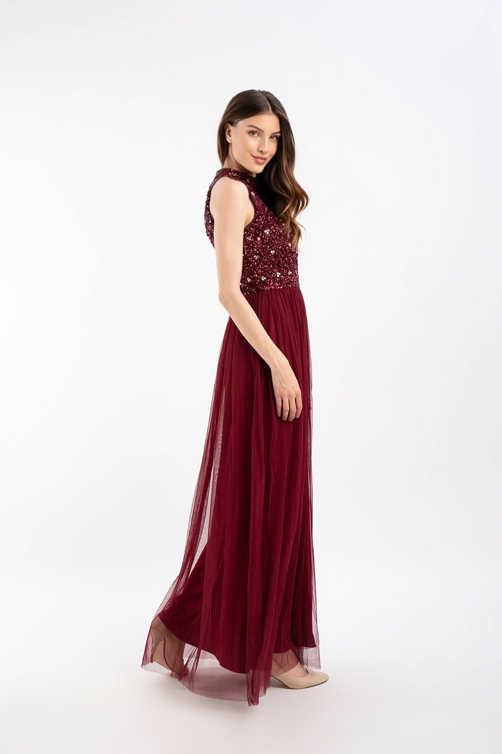 Gui Burgundy Bridesmaid Dress