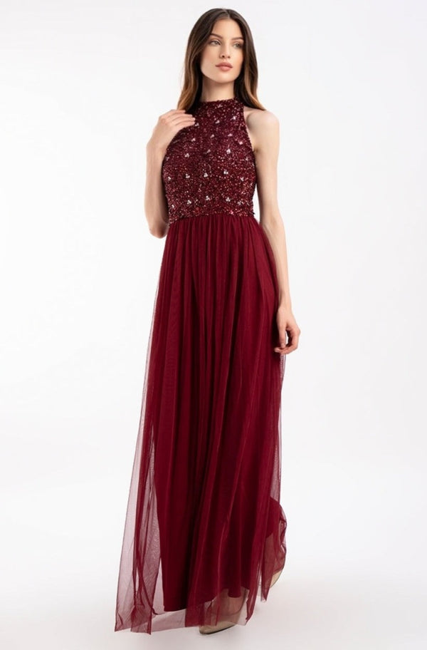 burgundy bridesmaid dress