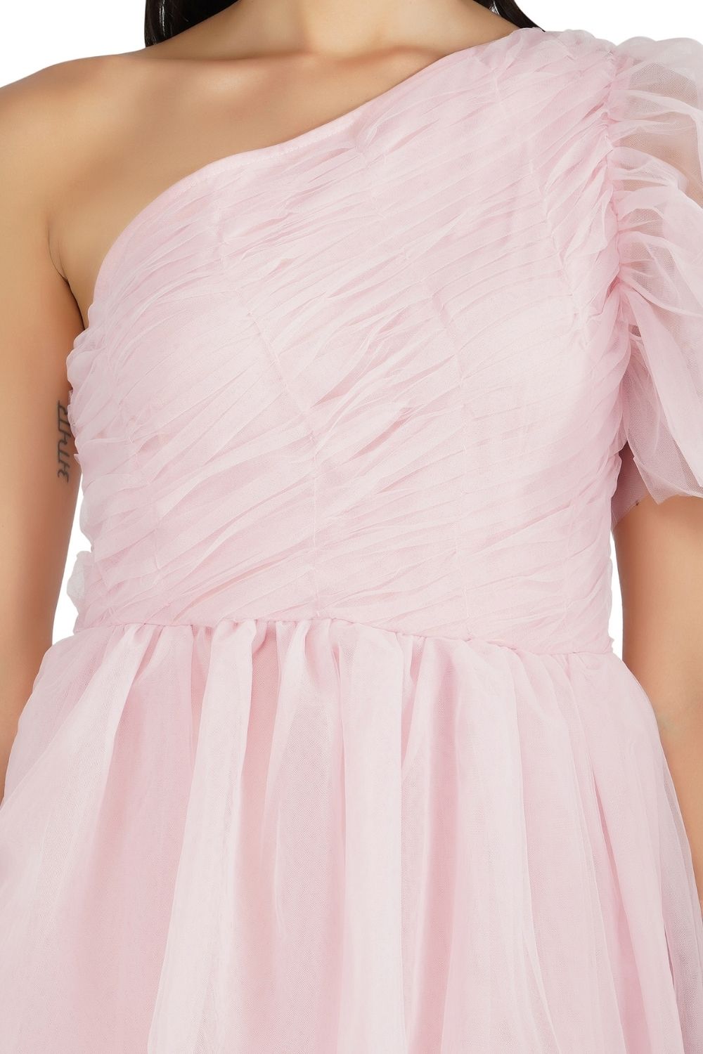 Rowena Mesh Maxi in Soft Pink