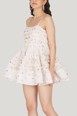 Bethan Tulle Mini in Pink Card Print