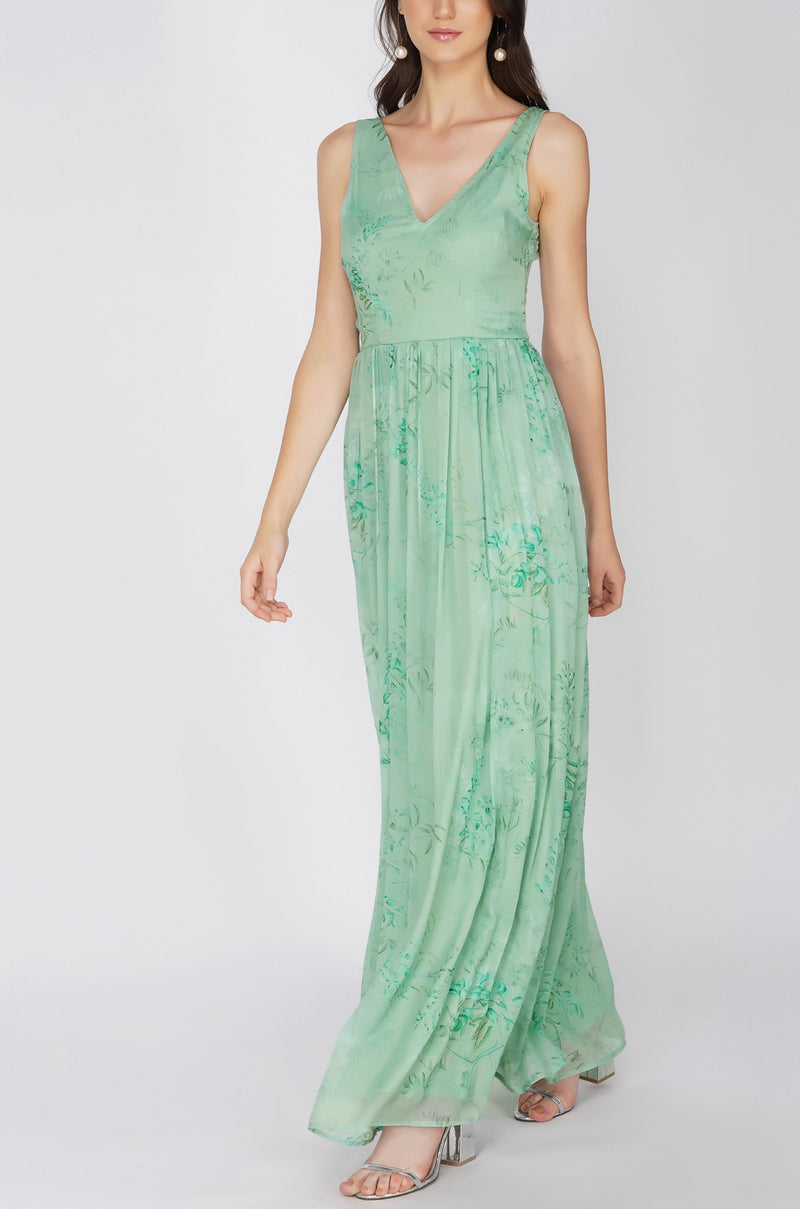 Ayden Green Printed Maxi Dress