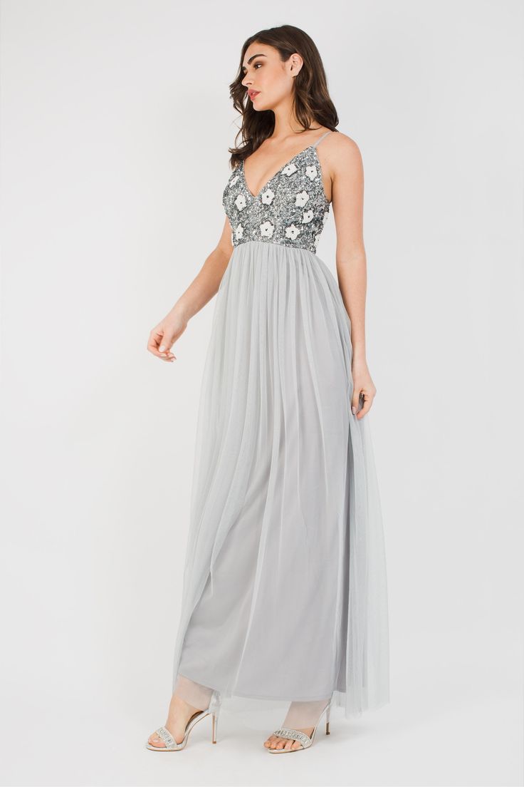 Avon Bridesmaid Maxi in Grey