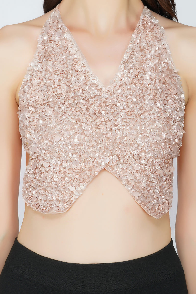 Butterfly Top in Blush Nude