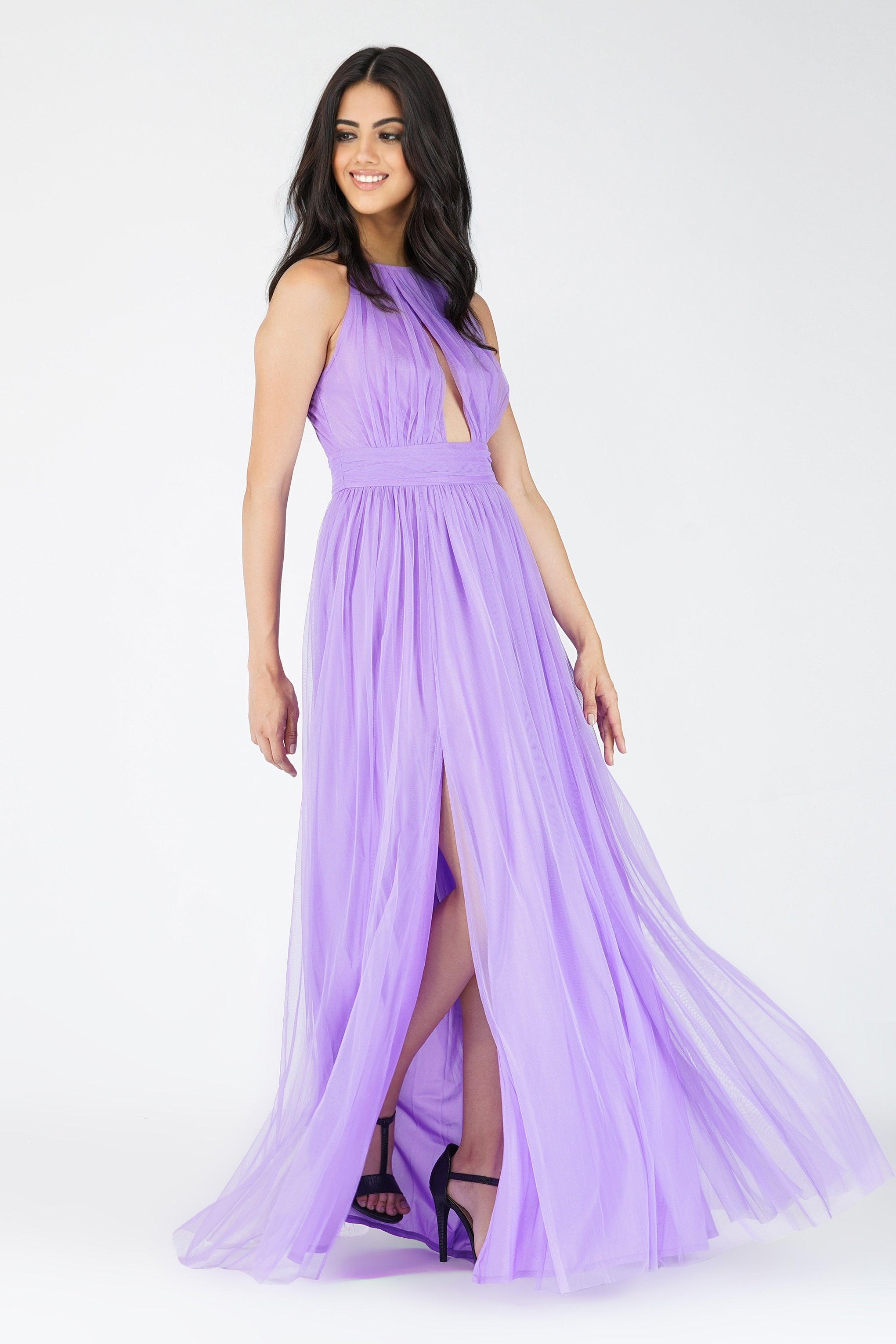 Alice Tulle Bridesmaid Dress in Purple